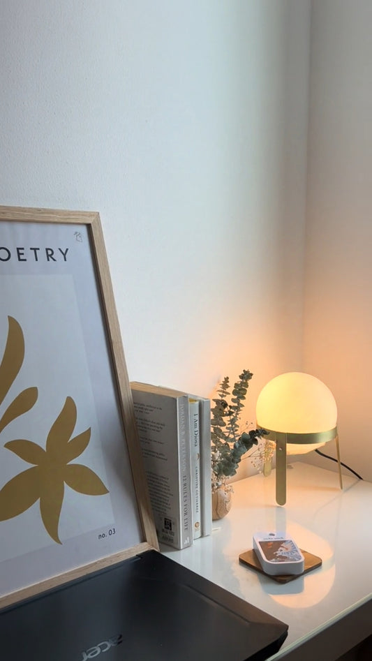 Casual Work-from-Home Setup with Laptop and Decor